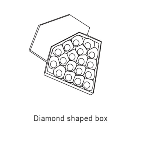 Diamond shaped box